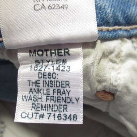 NWT Mother Insider Ankle Fray in Friendly Reminder High Crop Bootcut Jeans 27 - Picture 11 of 13